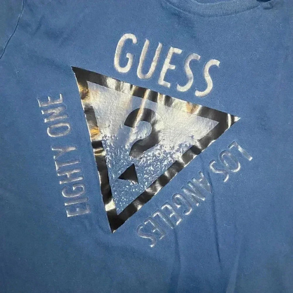 Mens Guess Blue Short Sleeve Tshirt - M - Picture 2 of 6